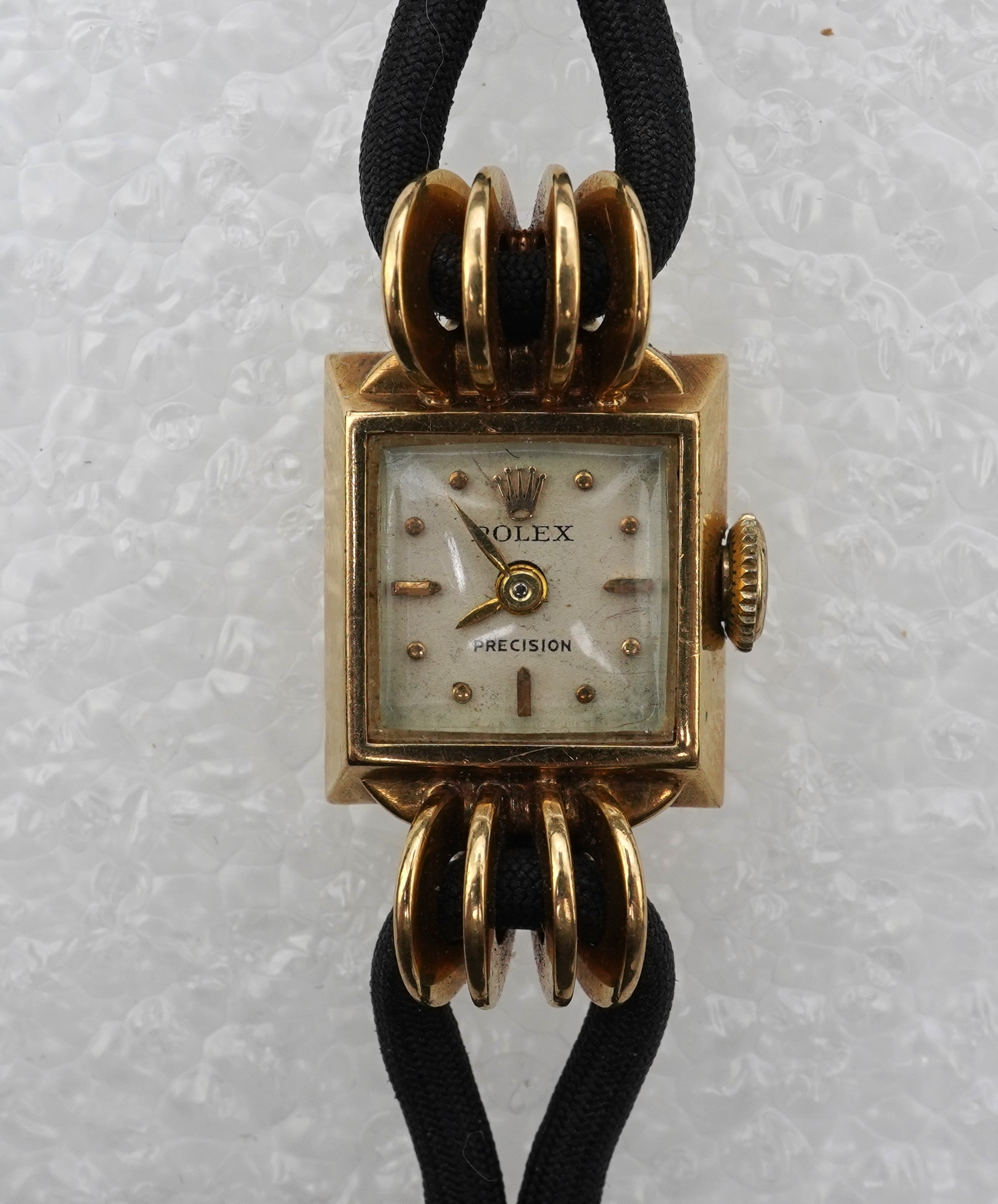 Rolex, a lady's Retro gold manual winding wristwatch, 1940s